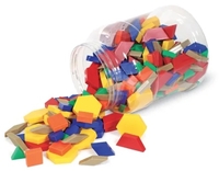 Image 1 cm Plastic Pattern Blocks, Set of 250